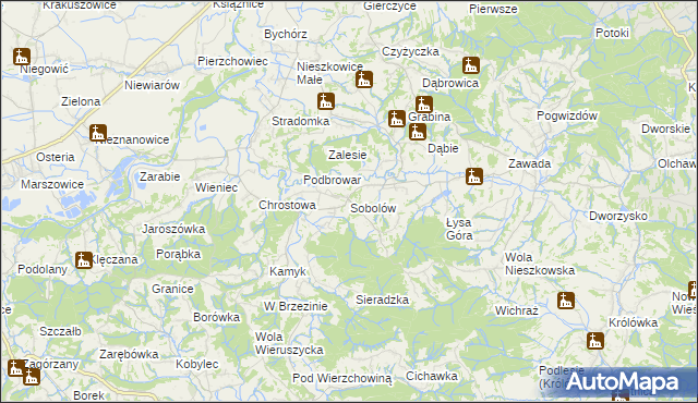 mapa Sobolów, Sobolów na mapie Targeo