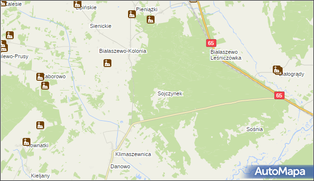 mapa Sojczynek, Sojczynek na mapie Targeo