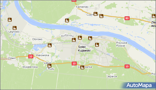 mapa Solec Kujawski, Solec Kujawski na mapie Targeo