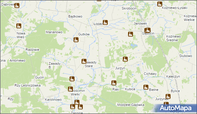 mapa Spądoszyn, Spądoszyn na mapie Targeo