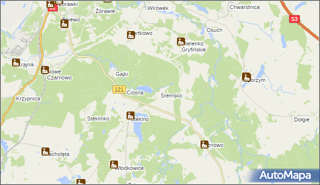 mapa Śremsko, Śremsko na mapie Targeo