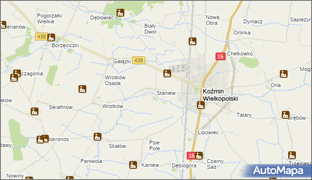 mapa Staniew, Staniew na mapie Targeo