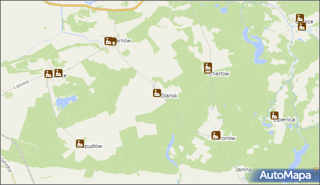 mapa Stańsk, Stańsk na mapie Targeo