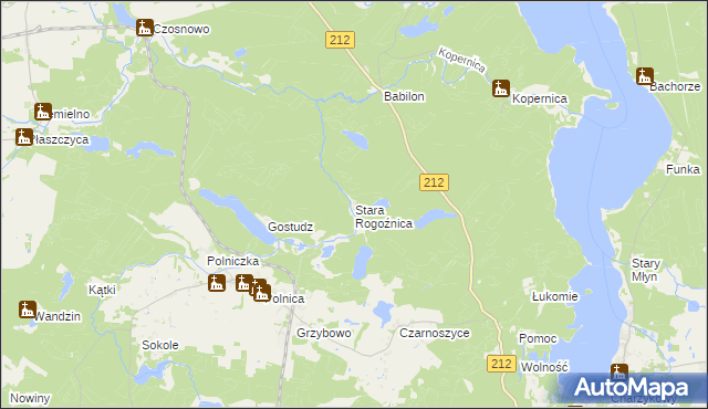 mapa Stara Rogoźnica, Stara Rogoźnica na mapie Targeo