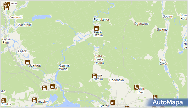 mapa Stara Rzeka Osada, Stara Rzeka Osada na mapie Targeo