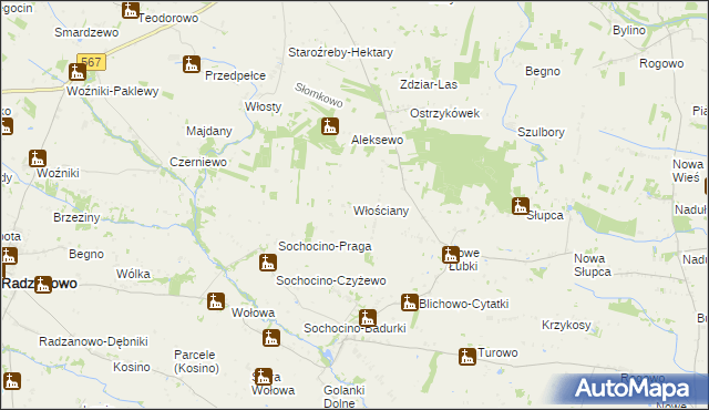 mapa Stare Łubki, Stare Łubki na mapie Targeo