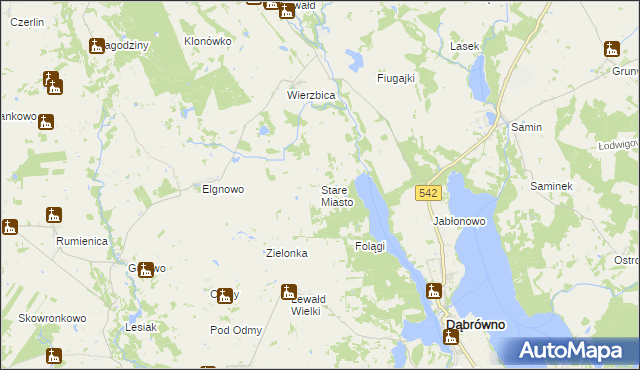 mapa Stare Miasto gmina Dąbrówno, Stare Miasto gmina Dąbrówno na mapie Targeo