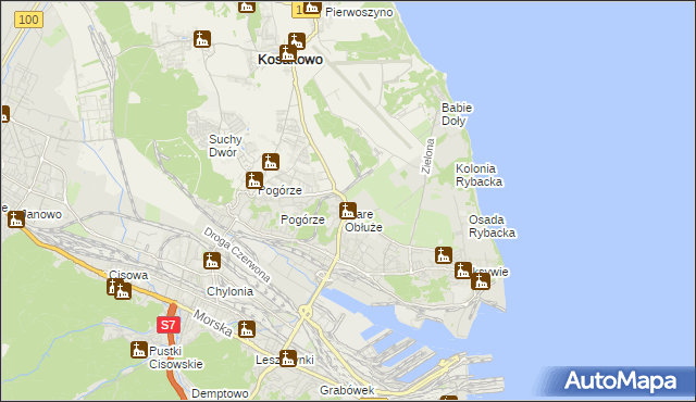 mapa Stare Obłuże, Stare Obłuże na mapie Targeo