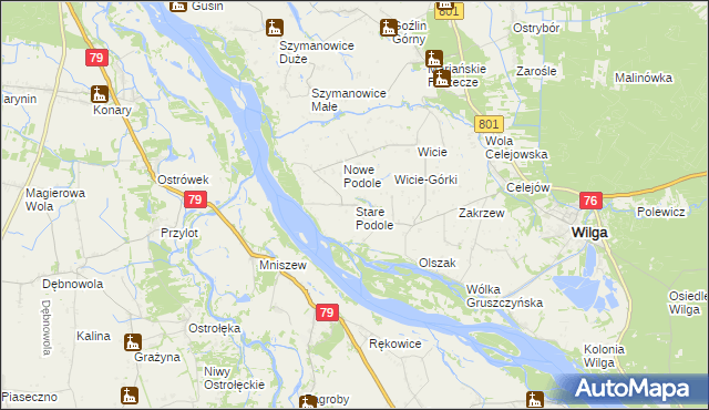 mapa Stare Podole, Stare Podole na mapie Targeo