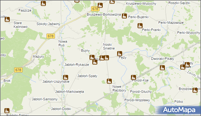 mapa Stare Racibory, Stare Racibory na mapie Targeo