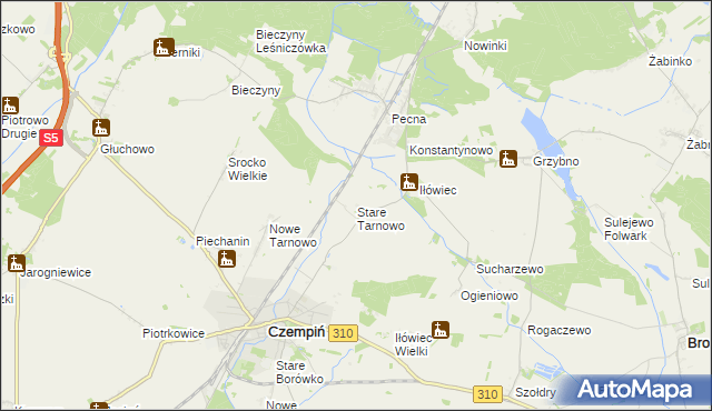 mapa Stare Tarnowo, Stare Tarnowo na mapie Targeo