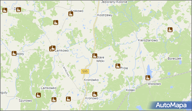 mapa Stare Włóki, Stare Włóki na mapie Targeo