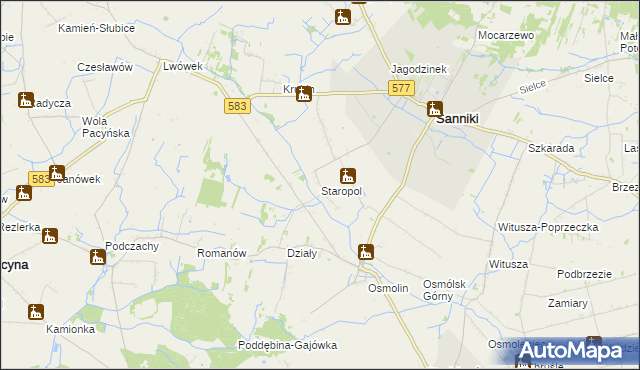 mapa Staropol, Staropol na mapie Targeo