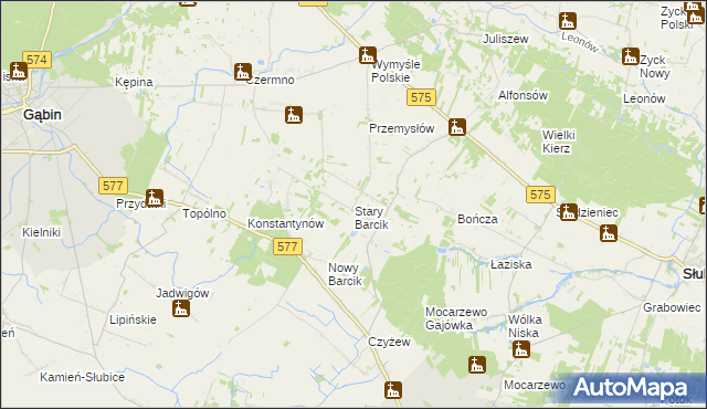 mapa Stary Barcik, Stary Barcik na mapie Targeo