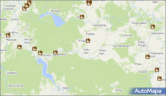 mapa Stary Nart, Stary Nart na mapie Targeo