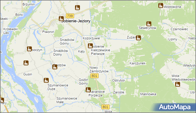mapa Stary Zambrzyków, Stary Zambrzyków na mapie Targeo