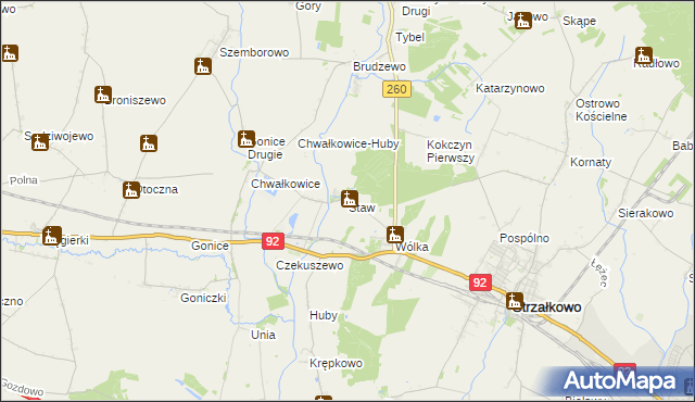 mapa Staw gmina Strzałkowo, Staw gmina Strzałkowo na mapie Targeo