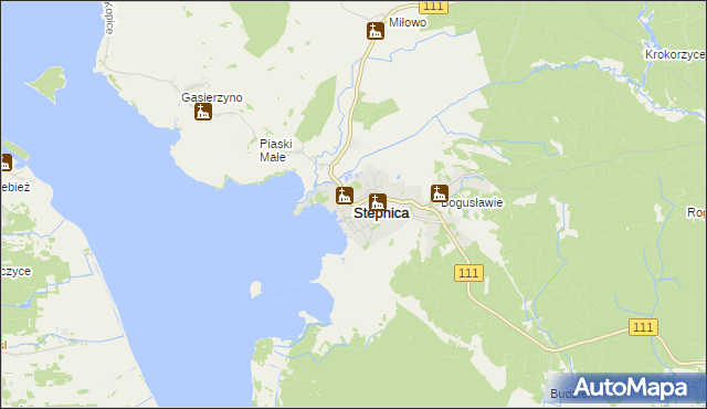 mapa Stepnica, Stepnica na mapie Targeo