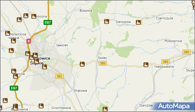 mapa Stolec gmina Ząbkowice Śląskie, Stolec gmina Ząbkowice Śląskie na mapie Targeo