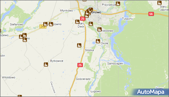 mapa Stopka, Stopka na mapie Targeo