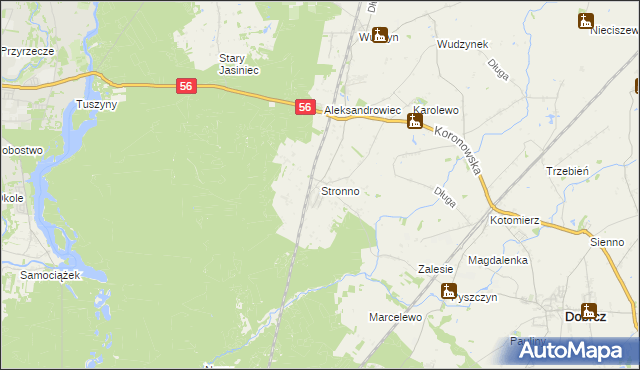 mapa Stronno gmina Dobrcz, Stronno gmina Dobrcz na mapie Targeo