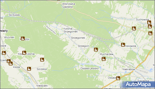 mapa Strzegom gmina Rytwiany, Strzegom gmina Rytwiany na mapie Targeo