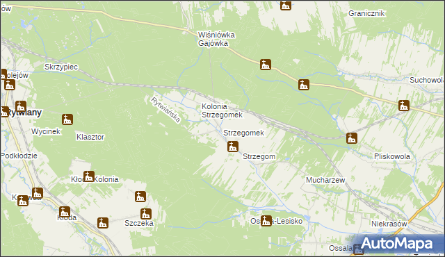 mapa Strzegomek, Strzegomek na mapie Targeo