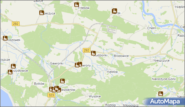 mapa Studzionki, Studzionki na mapie Targeo