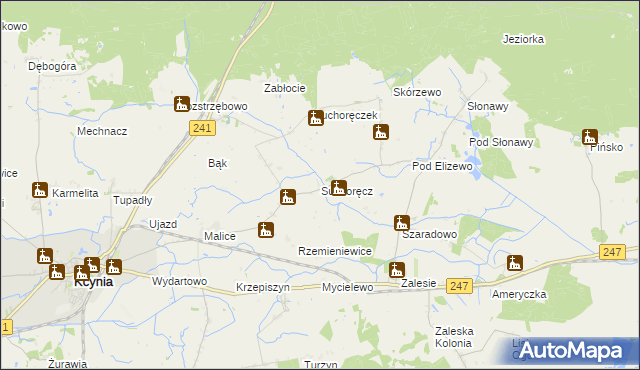 mapa Suchoręcz, Suchoręcz na mapie Targeo