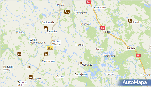 mapa Suczki gmina Gołdap, Suczki gmina Gołdap na mapie Targeo