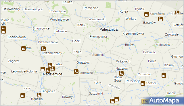 mapa Sudołek, Sudołek na mapie Targeo