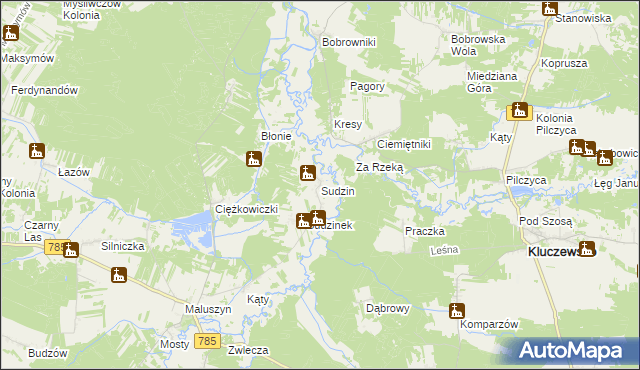mapa Sudzin, Sudzin na mapie Targeo