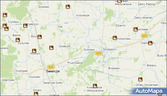 mapa Sulkowo, Sulkowo na mapie Targeo