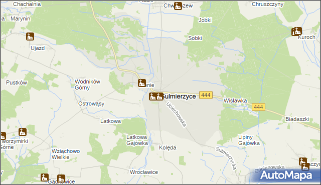 mapa Sulmierzyce powiat krotoszyński, Sulmierzyce powiat krotoszyński na mapie Targeo
