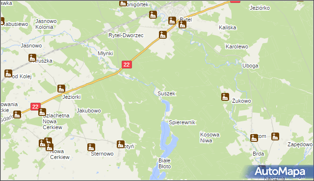 mapa Suszek, Suszek na mapie Targeo