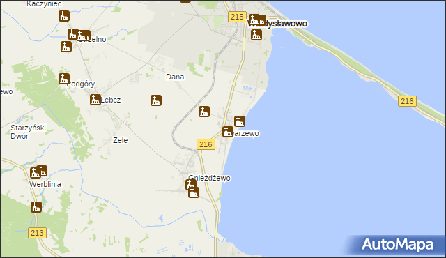 mapa Swarzewo, Swarzewo na mapie Targeo