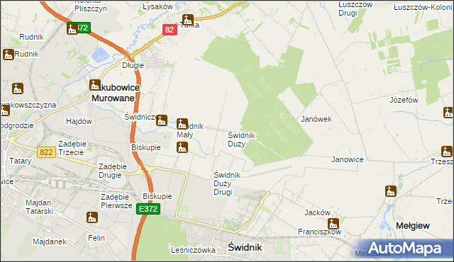 mapa Świdnik Duży, Świdnik Duży na mapie Targeo