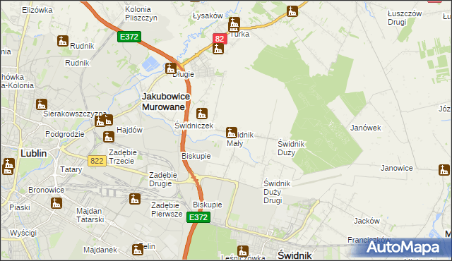mapa Świdnik Mały, Świdnik Mały na mapie Targeo
