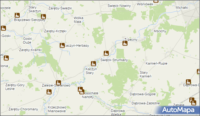 mapa Święck-Strumiany, Święck-Strumiany na mapie Targeo