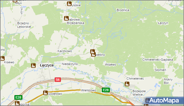 mapa Świetlino, Świetlino na mapie Targeo