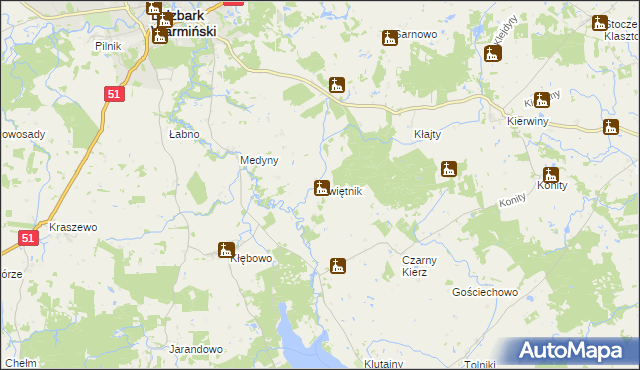 mapa Świętnik, Świętnik na mapie Targeo