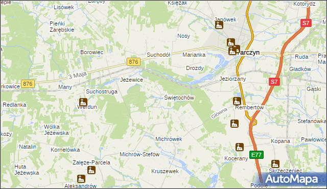 mapa Świętochów, Świętochów na mapie Targeo