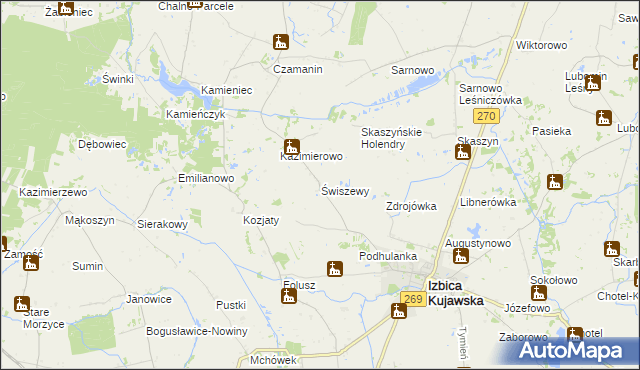 mapa Świszewy, Świszewy na mapie Targeo