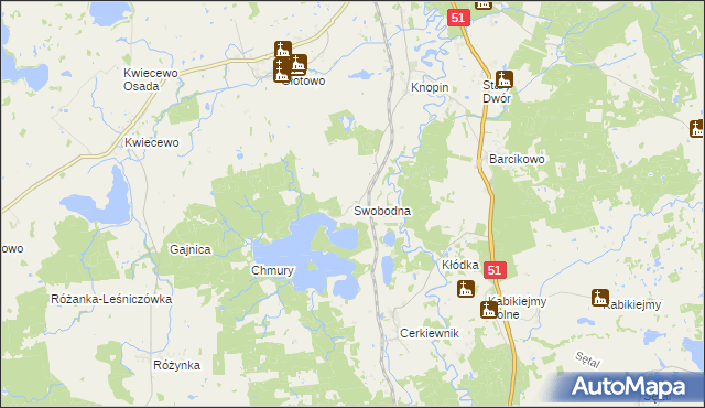 mapa Swobodna, Swobodna na mapie Targeo