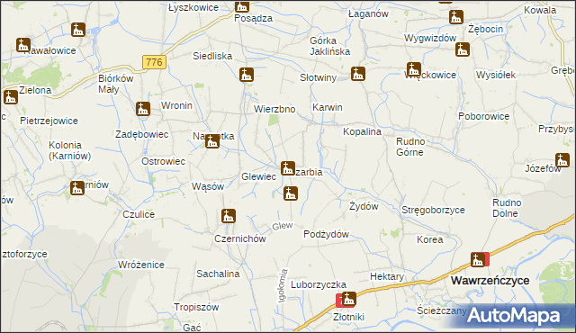 mapa Szarbia, Szarbia na mapie Targeo
