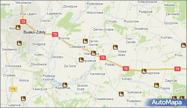 mapa Szczaworyż, Szczaworyż na mapie Targeo