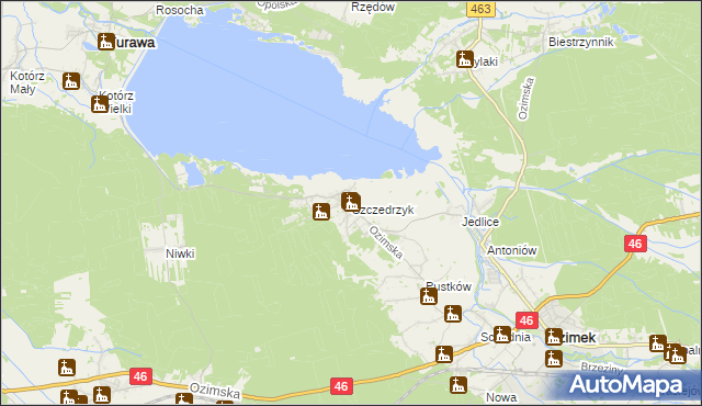 mapa Szczedrzyk, Szczedrzyk na mapie Targeo