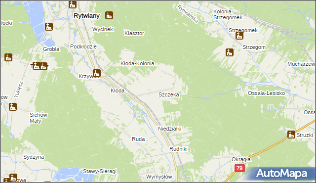 mapa Szczeka, Szczeka na mapie Targeo