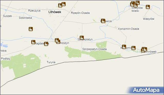 mapa Szczepiatyn-Osada, Szczepiatyn-Osada na mapie Targeo