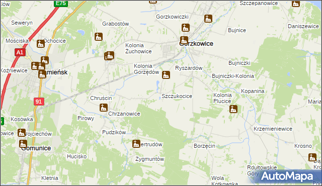 mapa Szczukocice, Szczukocice na mapie Targeo